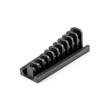 10-Tool 1/2 Inch Drive Crowfoot Wrench Organizer Rack, Black (11/16 - 1-1/4 in.)