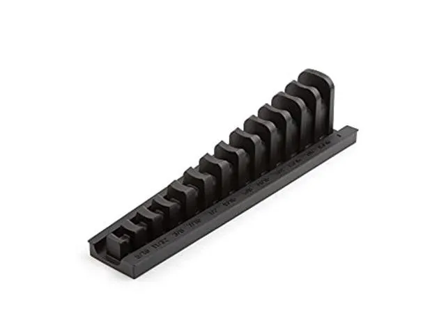 TEKTON 13-Tool 3/8 Inch Drive Crowfoot Wrench Organizer Rack, Black (5/16-1 in.) | ORG26113 | Made in USA