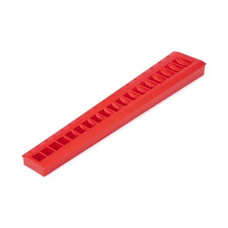 18-Tool 3/8 Inch Drive Flare Nut Crowfoot Wrench Organizer Rack, Red (8-27 mm)