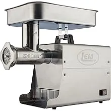 LEM Products BigBite #22 Meat Grinder, 1.0 HP Stainless Steel Electric Meat Grinder Machine, Ideal for Heavy Use