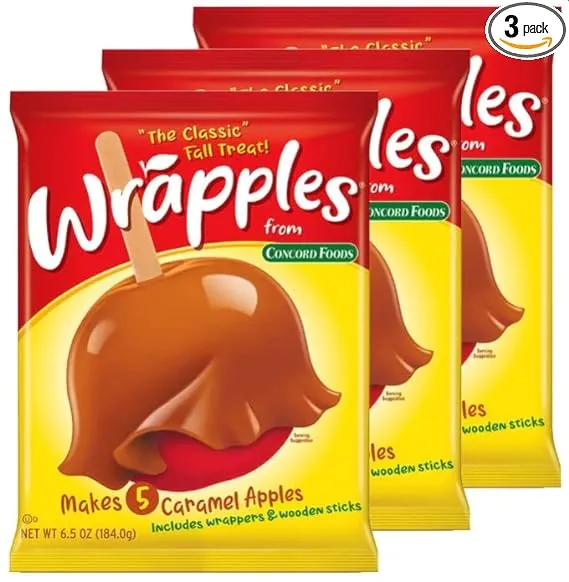 Concord Farms Caramel Apple Wrap 6.05 Oz Package (3 Pack)