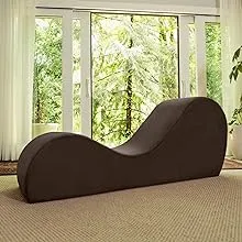 Avana Sleek Chaise Lounge for Yoga-Made in The USA-for Stretching, Relaxation, Exercise & More, 60D x 18W x 26H Inch, Beige