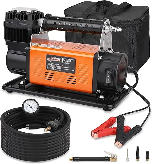 Heavy Duty Portable 12V Air Compressor Kit Inflate 6.35CFM (180L/ Min), Max 