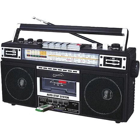 Supersonic Portable AM/FM Radio, Black