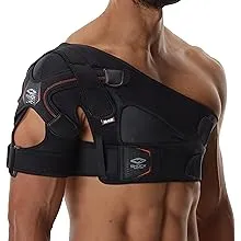 Shock Doctor Shoulder Support Brace for Men, Prevents & Promotes Healing from AC Sprains, Rotator Cuff Injuries & Moderate Separations- Single