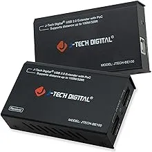 J-tech Digital Jtech-be100 USB 2.0 Port Extender over Single Cat5e/6 Ethernet Cable 328 FT