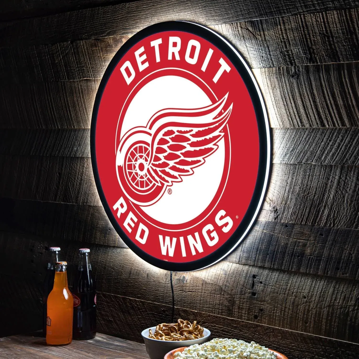 Detroit Red Wings LED XL Round Wall DécorDetroit Red Wings LED XL Round Wall Décor