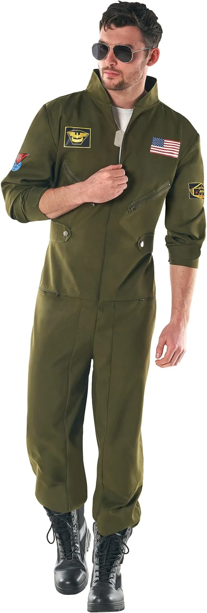 Morph Flight Suit Costume Mens Air Force Costume Men Adult Flight Suit Costume Adult Pilot Costume Mens Aviator Costume