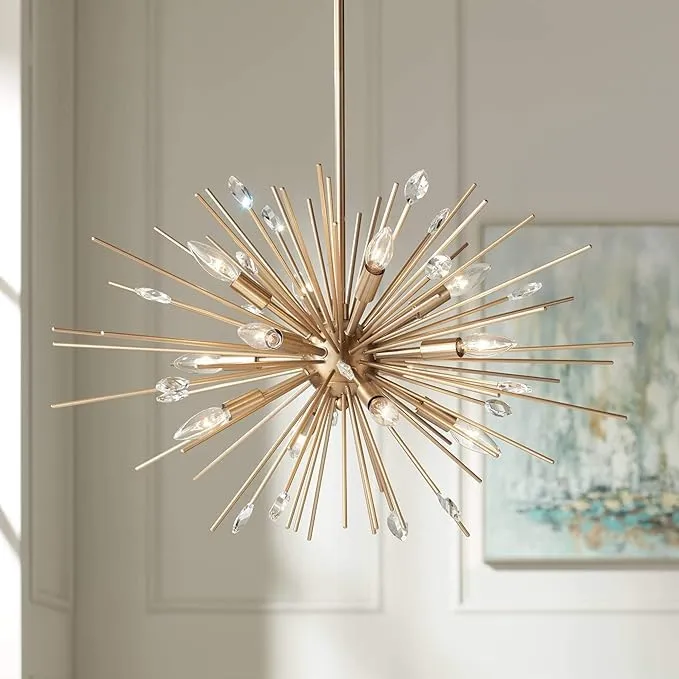 Janae Gold Chandelier 29 1/2" Wide Modern Sputnik 12-Light Fixture Dining Room  | eBay