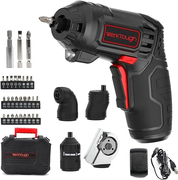 Werktough Multi Tools Cordless Screwdriver 4V Drill Driver Torque Screwdriver...