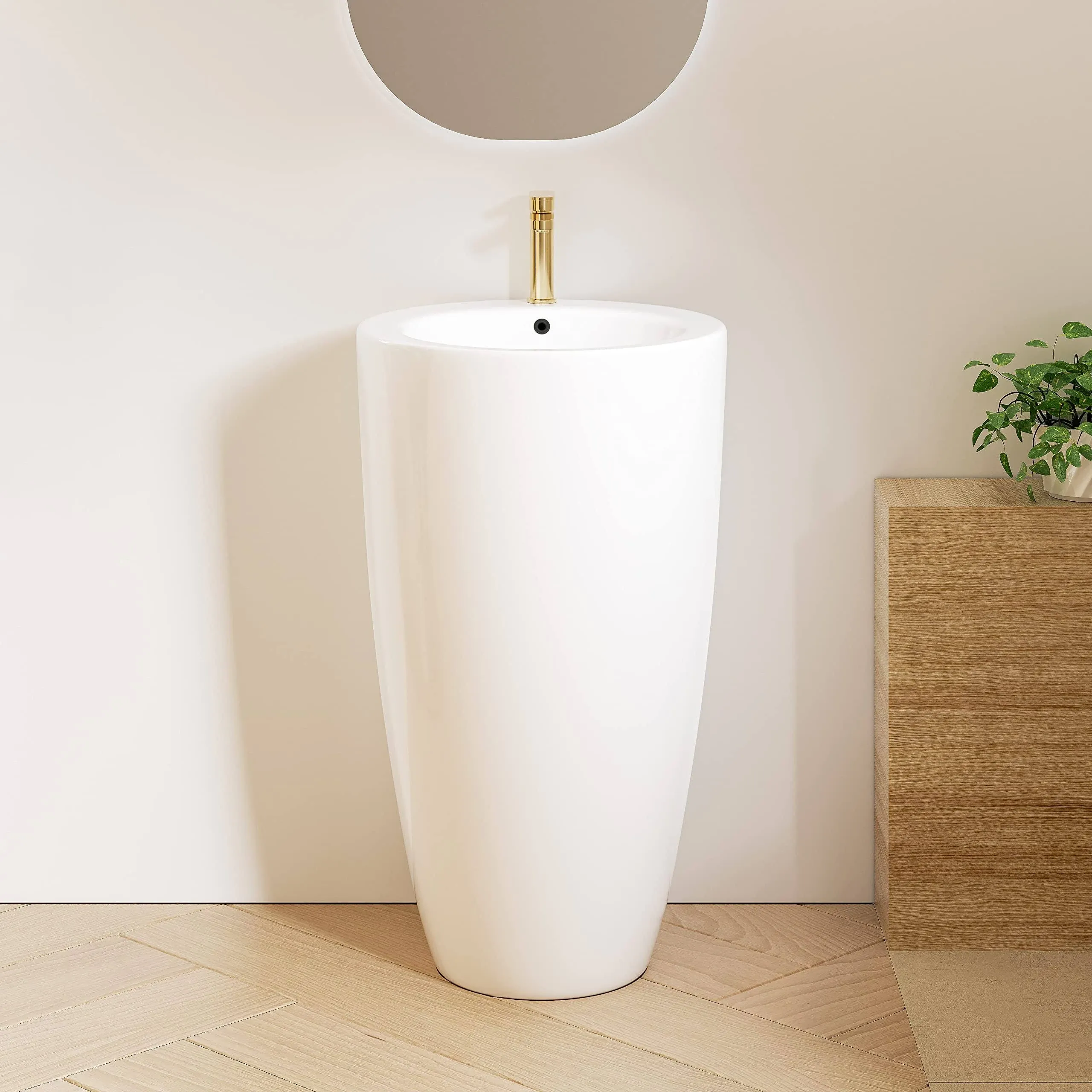 Eridanus Vitreous China One Piece Pedestal Sink