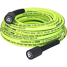 Flexzilla® Pressure Washer Hose, 1/4" x 50’, 3100 PSI, M22 Fittings, Flexible Hybrid Polymer, ZillaGreen®