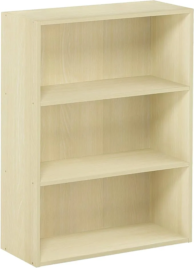 Furinno 11208AP Pasir 3-Tier Open Shelf, Amber Pine