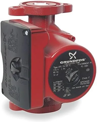 Grundfos UPS 15-58 FC Cast Iron Recirculation Pump with 35.6 Degree Low Temperat, N/A by Grundfos Pumps Corp