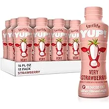 fairlife YUP! Low Fat, Ultra-Filtered Milk, Very Strawberry Flavor, All Natural Flavors (Packaging May Vary), 14 Fl Oz (Pac-k of 12)fairlife YUP! Low Fat, Ultra-Filtered Milk, Very Strawberr…