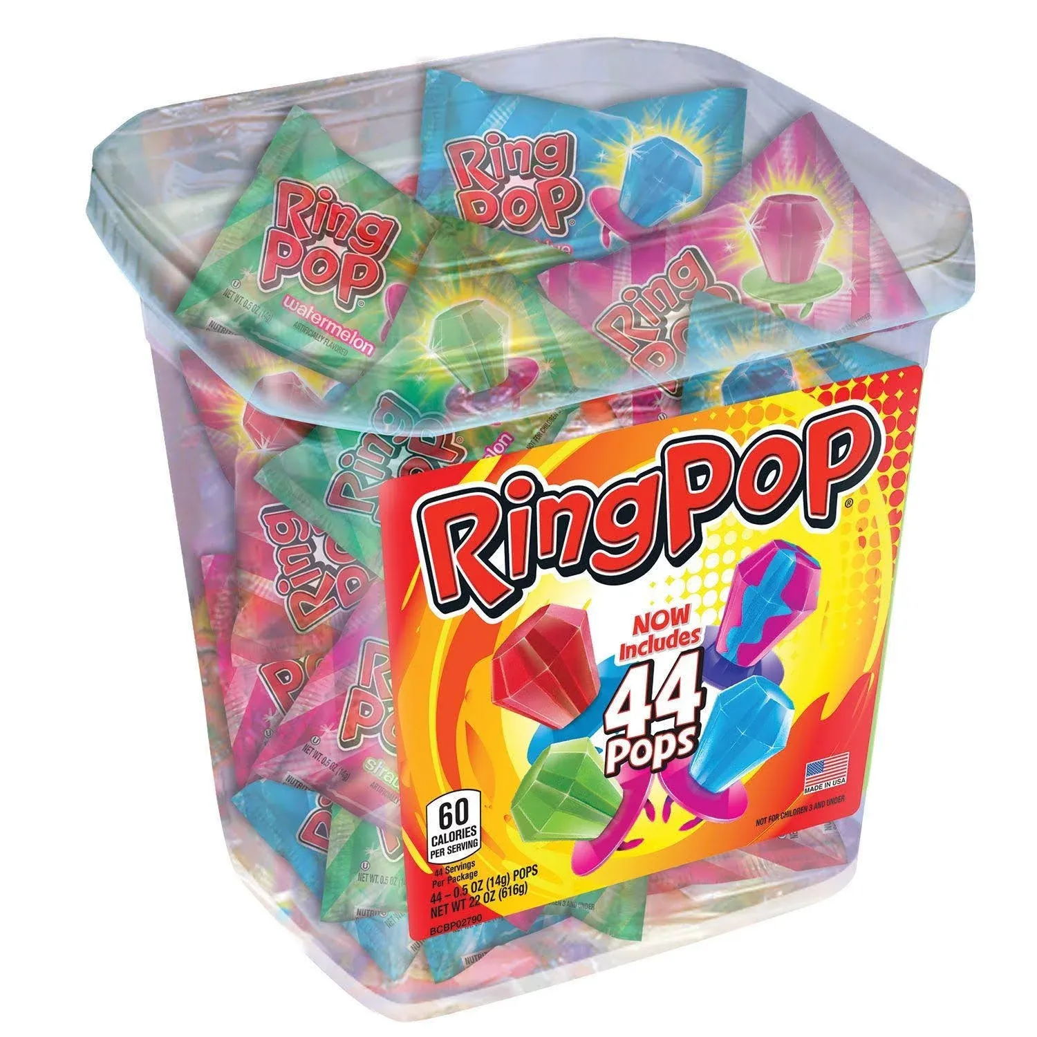 Ring Pop Limited Edition Mix Mystery Original Sours, 44 Pops