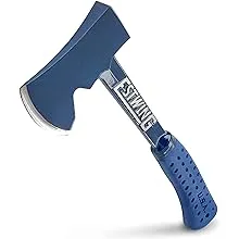 ESTWING Camper's Axe - 14" Hatchet with Forged Steel Construction & Shock Reduction Grip - E6-25A