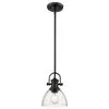 Golden Lighting Hines Mini Pendant, Black, 3118-M1L BLK-SD