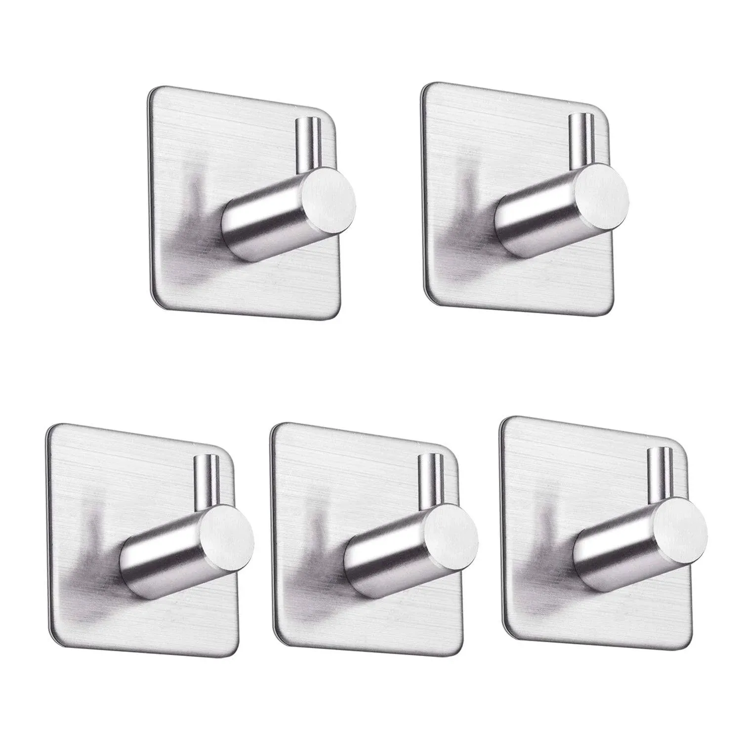 5pack Adhesive Door Hooks Towel Robe Hanger For Bathroom Kitchen Wall Hooks Heav