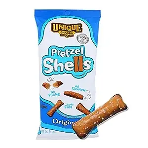 Unique Snacks Original Pretzel Shells, Delicious Homestyle Baked Snack Bag, Vegan, OU Kosher, and Non-GMO Food, No Artificial Flavor, 10 Oz. Bag, Pack of 6