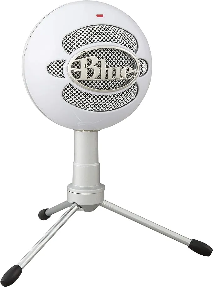 Logitech for Creators Blue Snowball iCE USB Microphone for PC, Mac, Gaming, Recording, Streaming, Podcasting, Cardioid Condenser Mic Capsule, Adjustable Desktop Stand&USB cable, Plug&Play–Off White