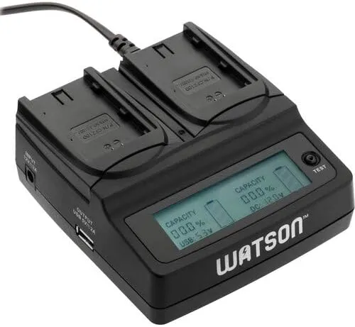 Watson Duo LCD Charger with Two NP-FZ100 Battery Plates