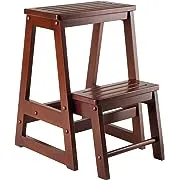 Double Step Stool Antique Walnut - Winsome