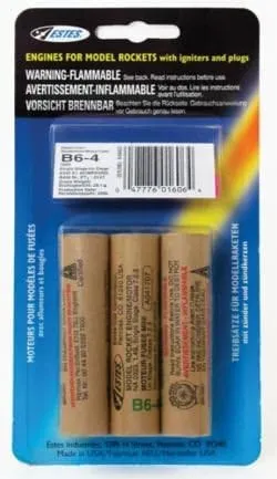 Estes B6-6 Rocket Engine - 3 pack