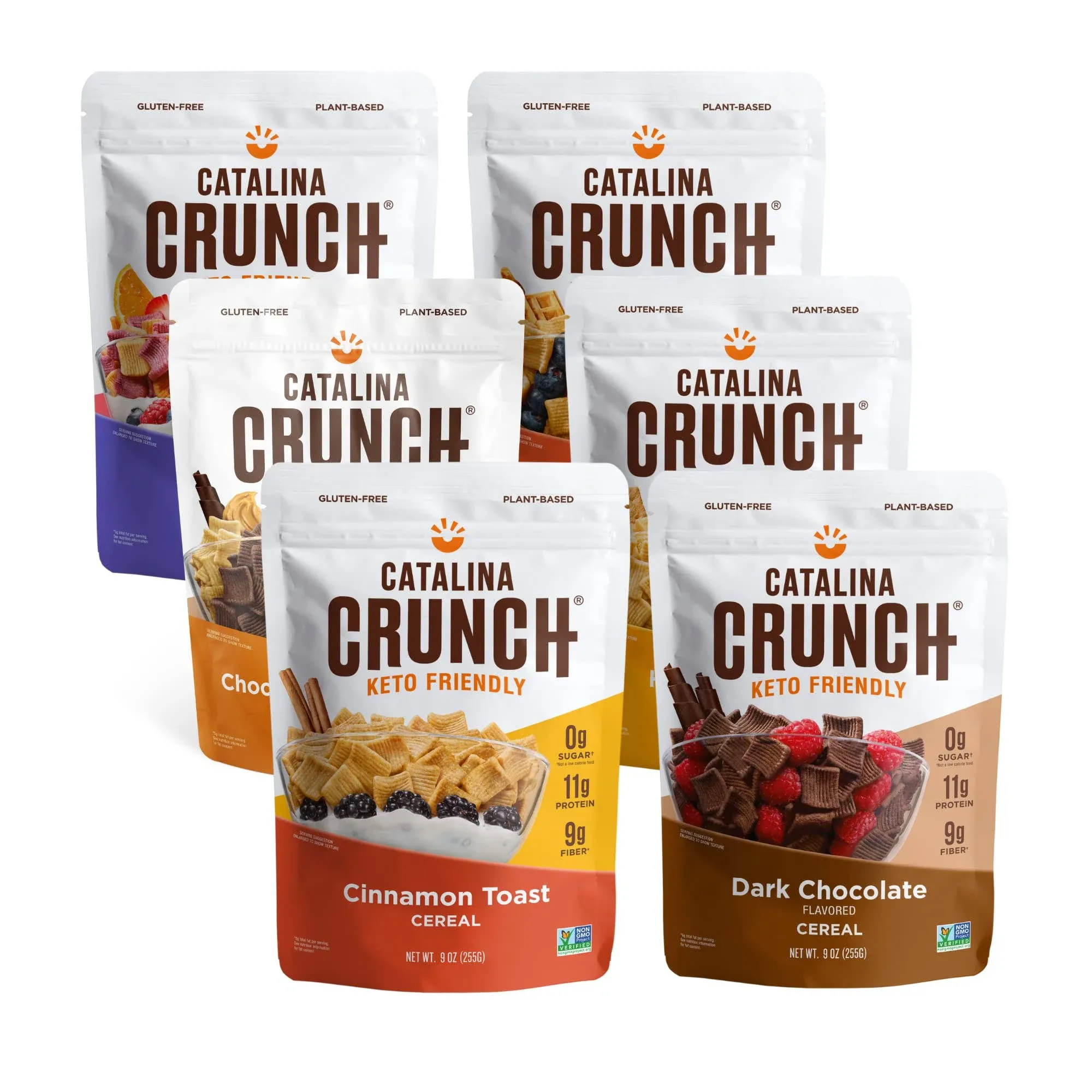 Catalina Crunch Keto Protein Cereal Variety Pack (6 flavors) | Low Carb, Zero Sugar, Gluten Free, Fiber | Vegan Snacks/Food