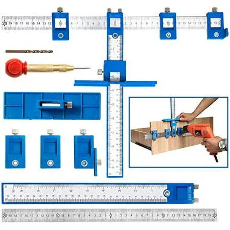 King&Charles Cabinet Hardware Jig Cabinet Handle Jig Cabinet Hardware Template Tool Drawer Pull Jig - Cabinet Jig for Handles and Pulls