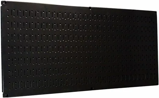 Wall Control 30-HP-1632 Panel de herramientas de metal horizontal de 16 x 32 pulgadas, 16T x 32W, Negro