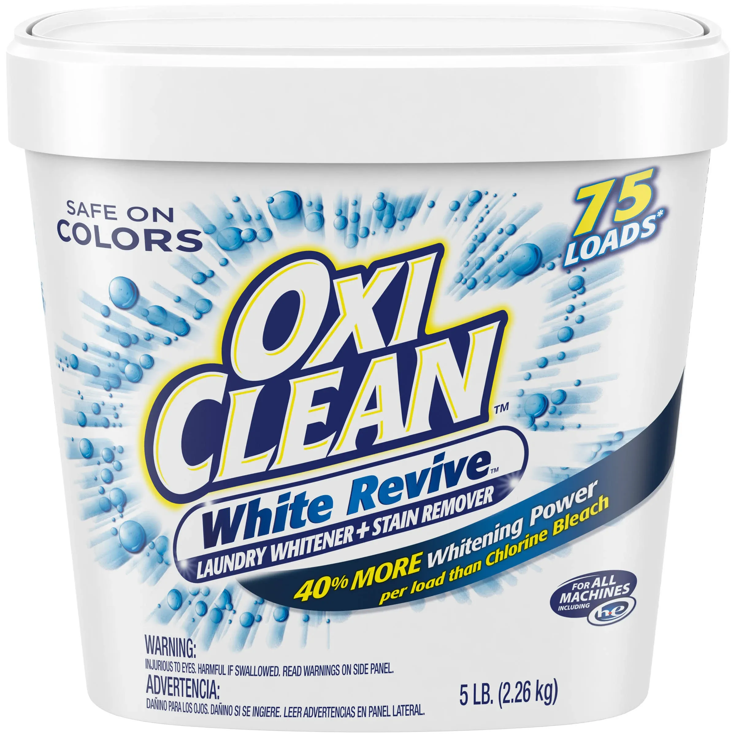 OxiClean White Revive Laundry Whitener and Stain Remover Powder, 5 lb