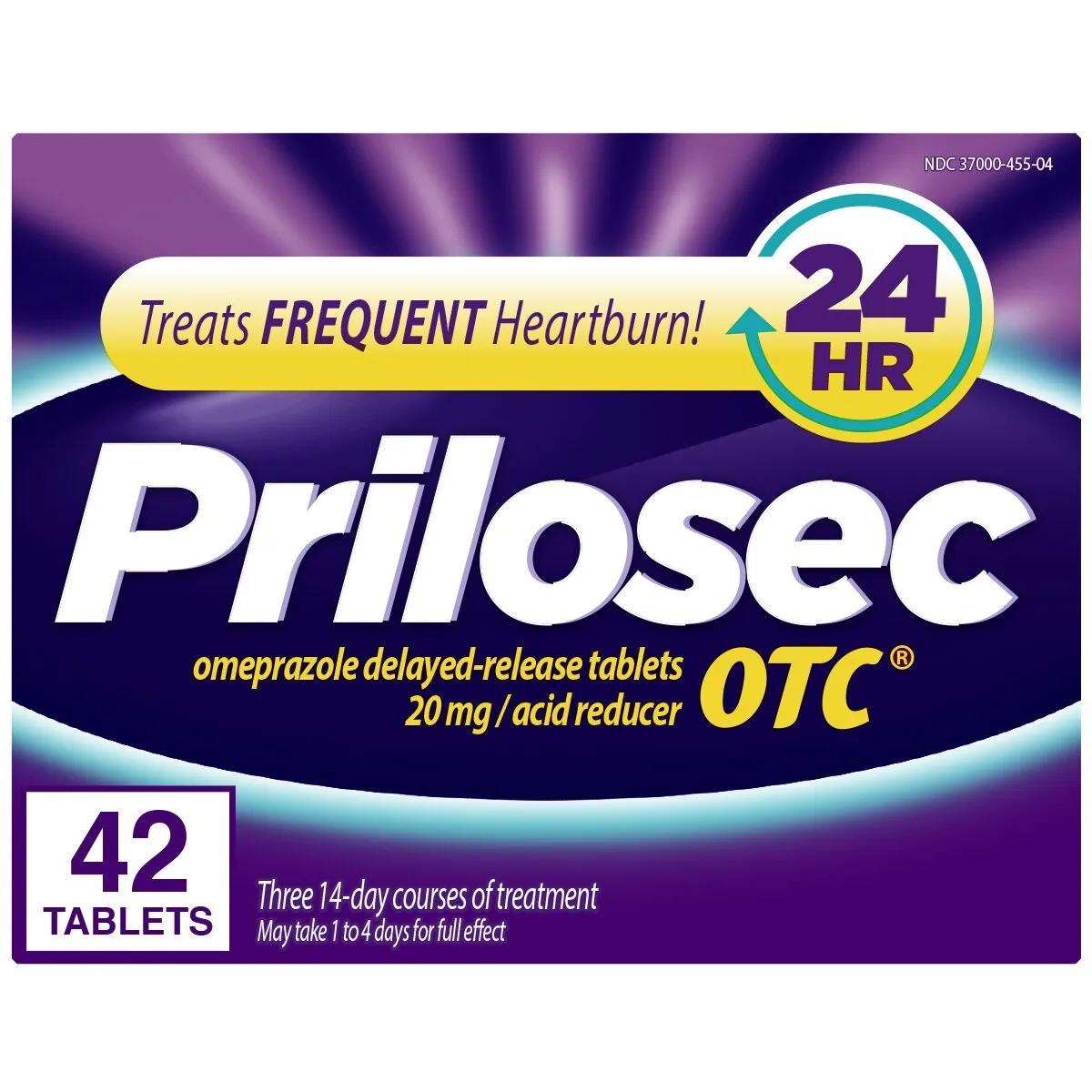 Prilosec 20.6 mg OTC, 42 Tablets (Pack of 3)