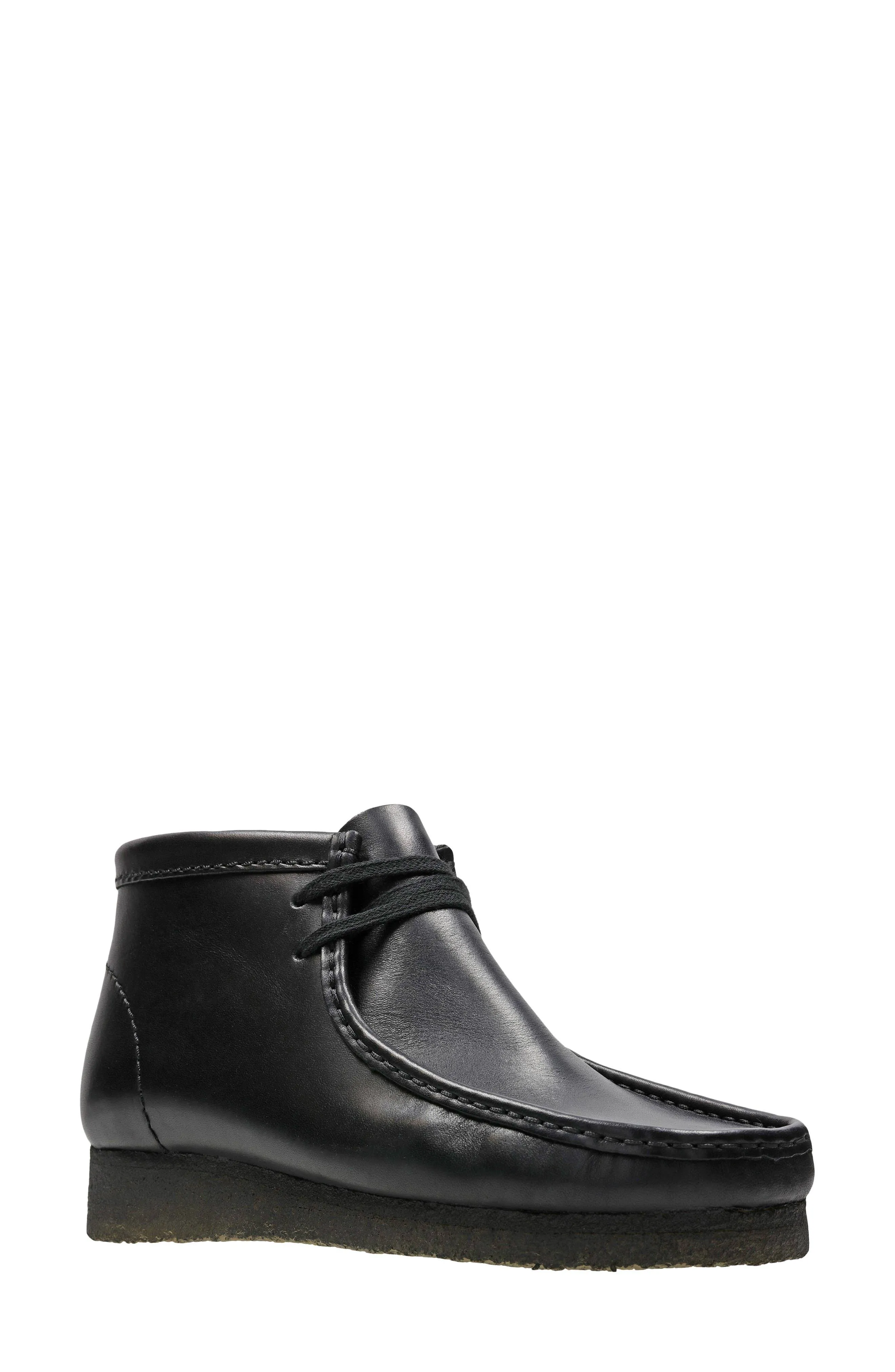 Clarks Wallabee Boot - Black Leather - 8.5