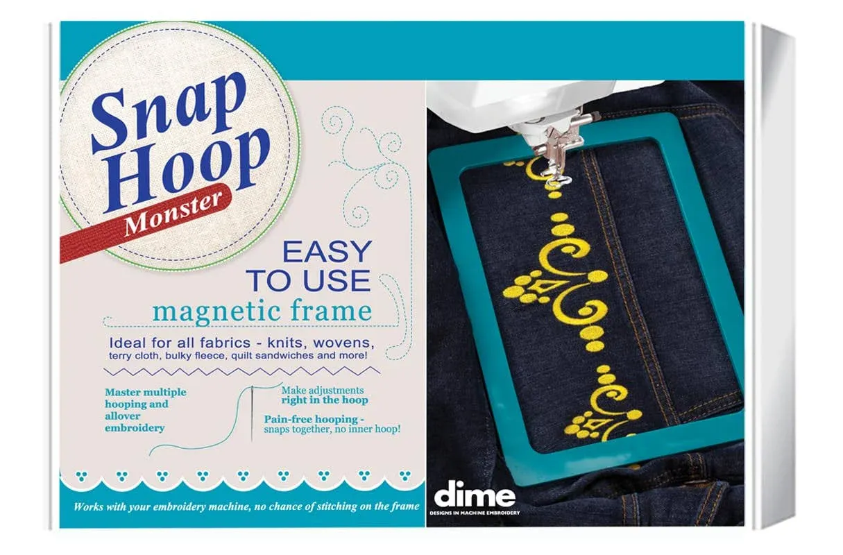 Snap Hoop Monster for Bernina (150mm x 400mm) Magnetic Embroidery Hoop for Machine Embroidery