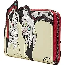 Disney 101 Dalmatians Cruella De Vil Villains Scene Zip Around Wallet