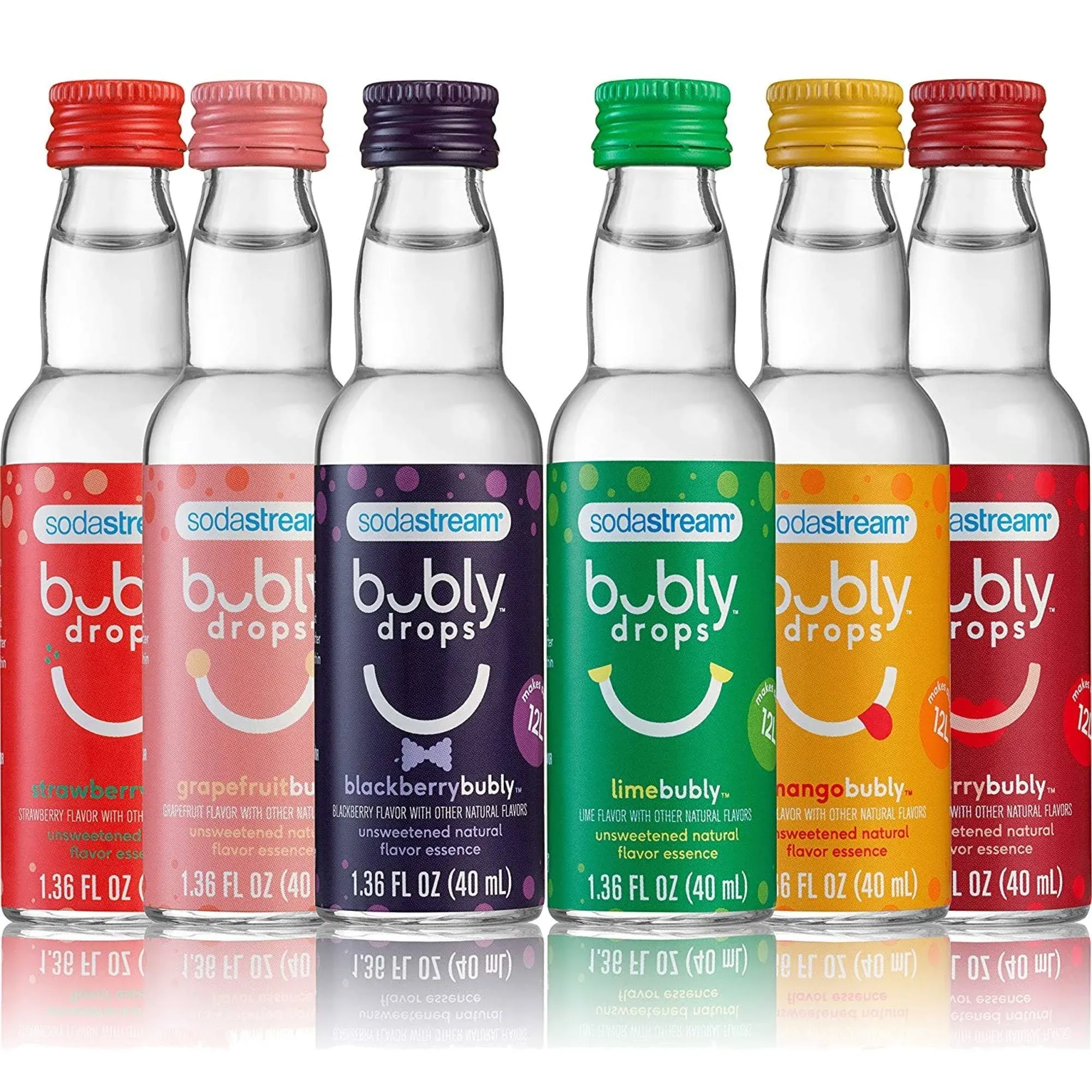 SodaStream bubly drops Original 6 Flavor Variety Pack, 6 Count, 240 ml