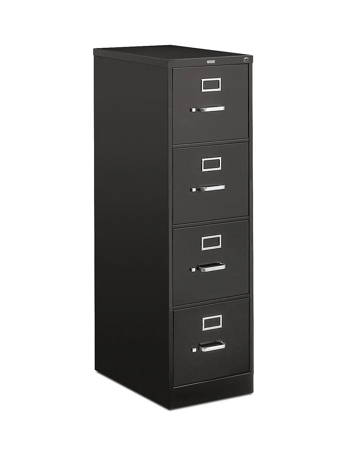 HON 4-Drawer Letter File - Full-Suspension Filing Cabinet with Lock, 52 by 25-Inch Black (510 Series - Model 514PP)