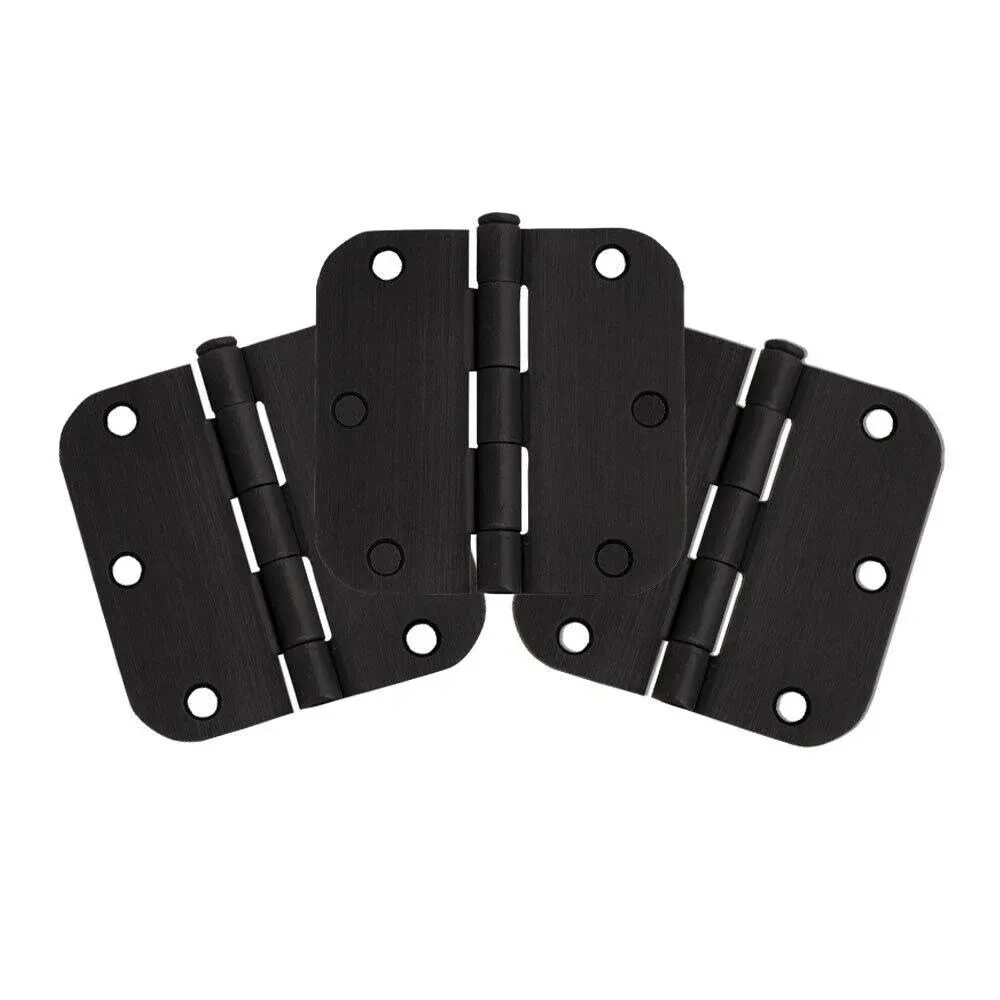 (QTY 1) Box of 3 Design House 188904 Steel Door Hinge Matte Black 3.5-Inch