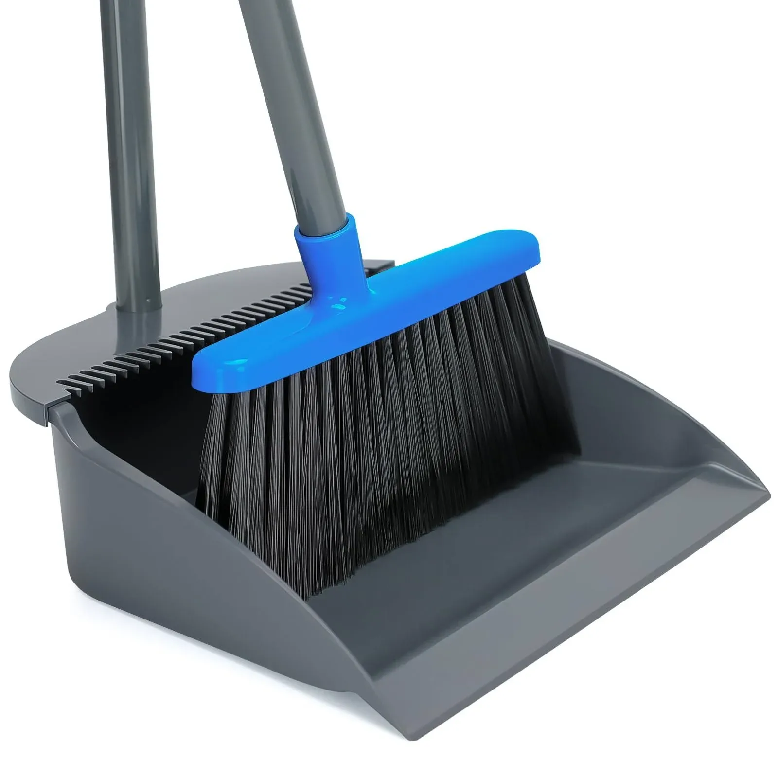 REEWII Broom and Dustpan Set Yellow- Dustpan with Broom Combo Set Perfect for Home, Office, and More