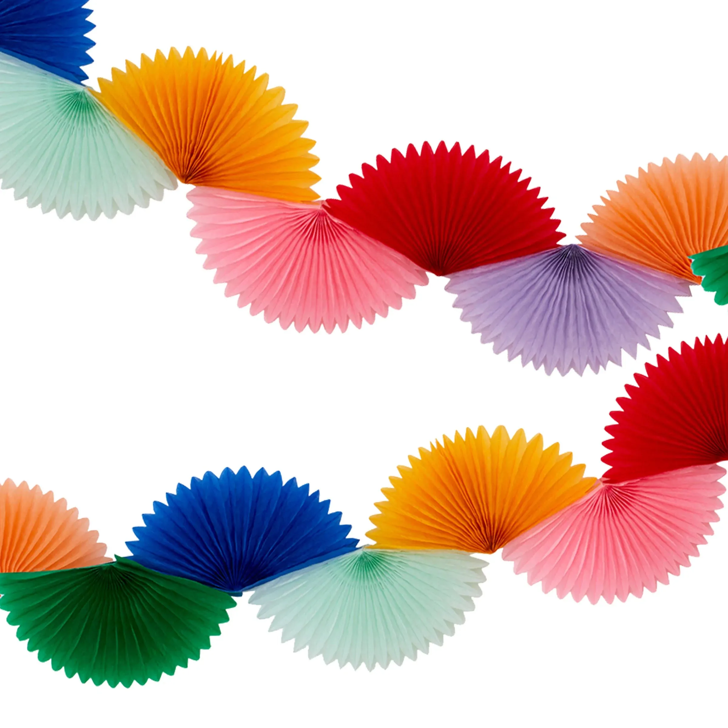 Meri Meri Rainbow Honeycomb Fan Garland (Pack of 1)