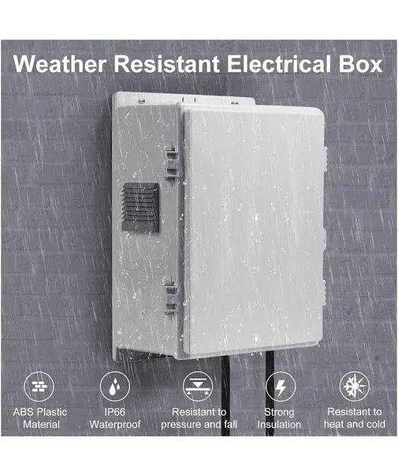 Namunanee Outdoor Electrical Junction Box, ABS Water Resistant Enclosure with...