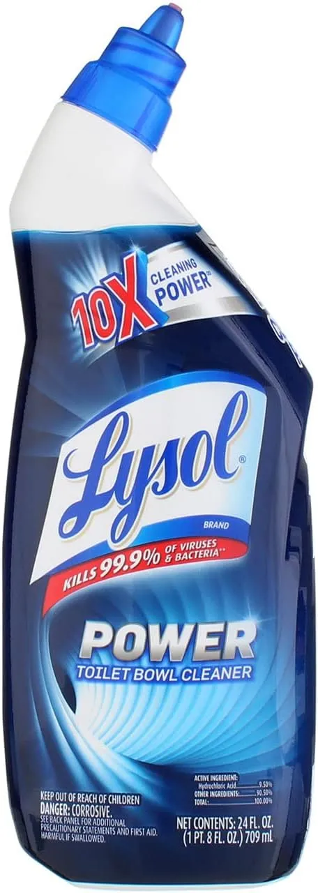 Lysol Power Toilet Bowl Cleaner, 48oz (2X24oz), 10X Cleaning Power