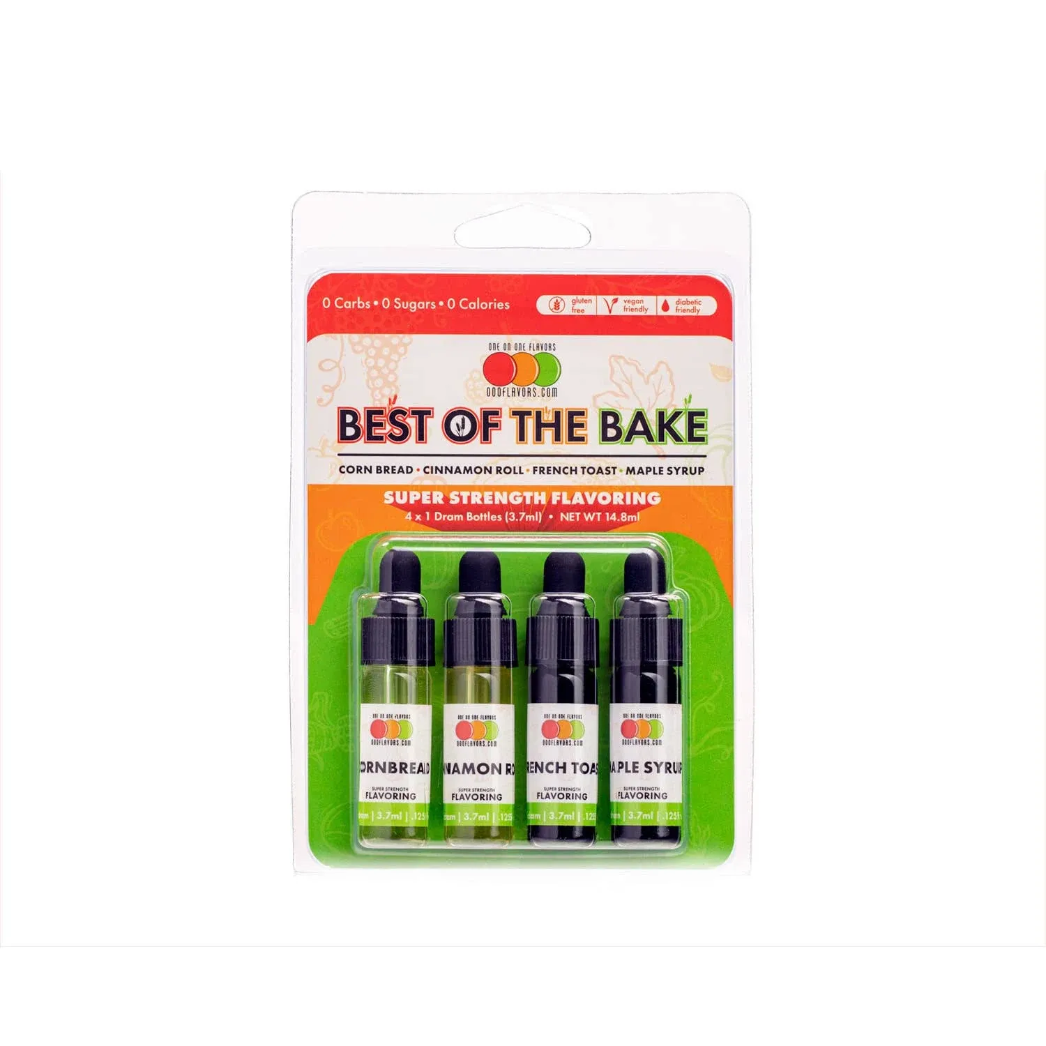 OOOFlavors OOOFlavors Best of the Bake Flavor Extracts - Pack of 4 Highly Concentrated Cooking Extracts and Flavorings - Keto Friendly Flavored Extracts for Baking, Candies, Dessert, more