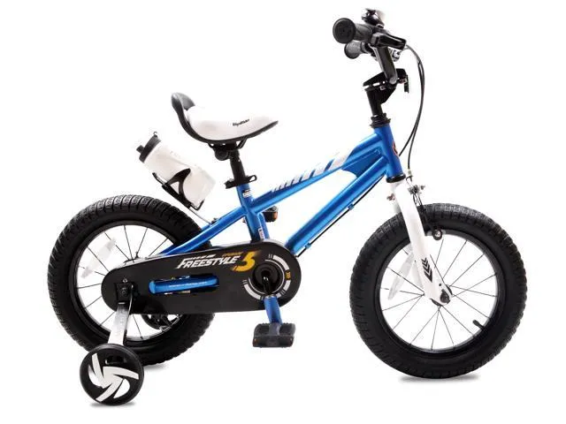 Royalbaby BMX Freestyle 16 In Kid's Bike Blue with Two Hand Brakes