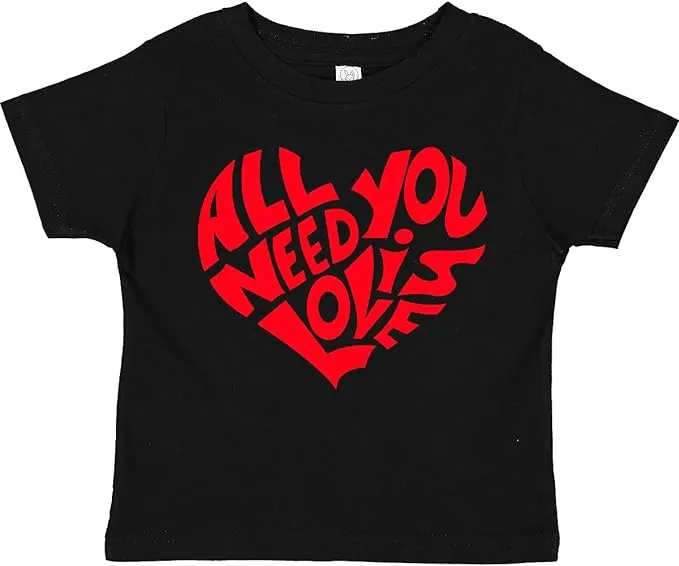 Inktastic All You Need is Love Red Heart Shape Boys or Girls Long Sleeve Baby Bodysuit