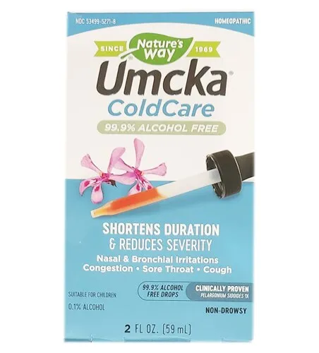 Nature's Way
           Umcka ColdCare 99.9% Alcohol Free Drops - Non-Drowsy -- 2 fl oz
        
        
        
        
        
          
          SKU #: 033674157916
          
            Shipping Weight:
              0.36 lb