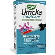 Nature's Way Umcka ColdCare Homeopathic, Shortens Colds, Sore Throat, Cough, and Congestion, Phenylephrine Free, Non-Drowsy, Cherry Flavored, 2 Fl. Oz Drops