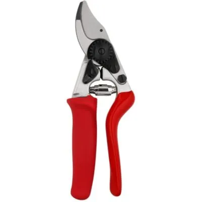 Felco Pruning Shears (F 15) - High Performance Swiss Made One-Hand Garden Pruner With Steel Blade, Brown