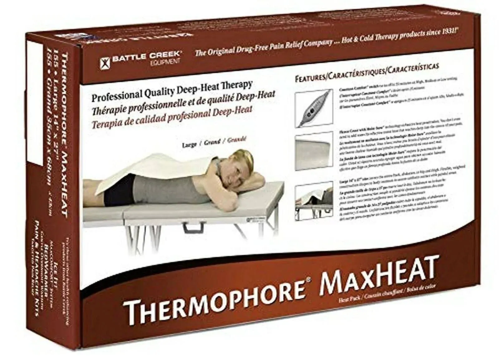 Battle Creek Equipment Thermophore MaxHEAT Pad, Large, 14 X 27 Inch | 1 Each